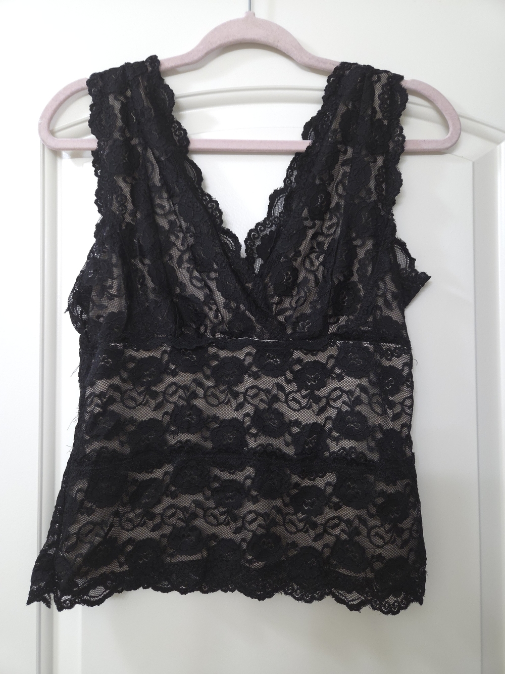 George Black Lace V-Neck Camisole Tank